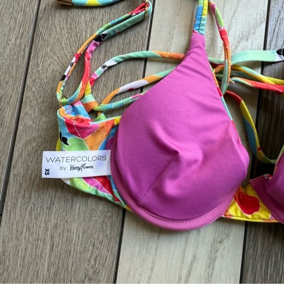 Kenny Flowers Vibrant Watercolors Bikini Set - Multicolor - Picture 5 of 5